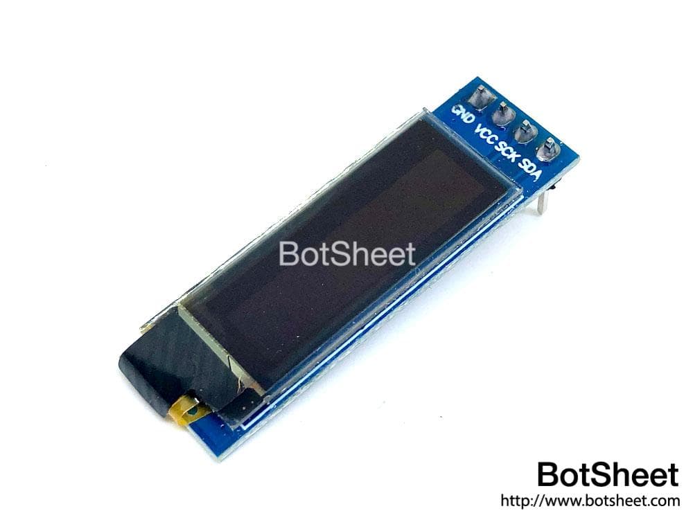 0.91吋 OLED 顯示屏 (128x32)(SSD1306)(I2C介面)