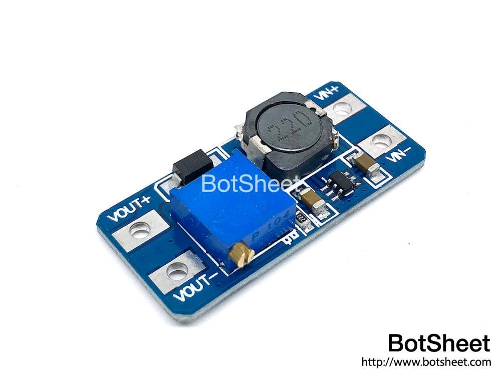 MT3608 DC-DC電源升壓模組 (輸入2V〜24V,輸出5V〜28V)